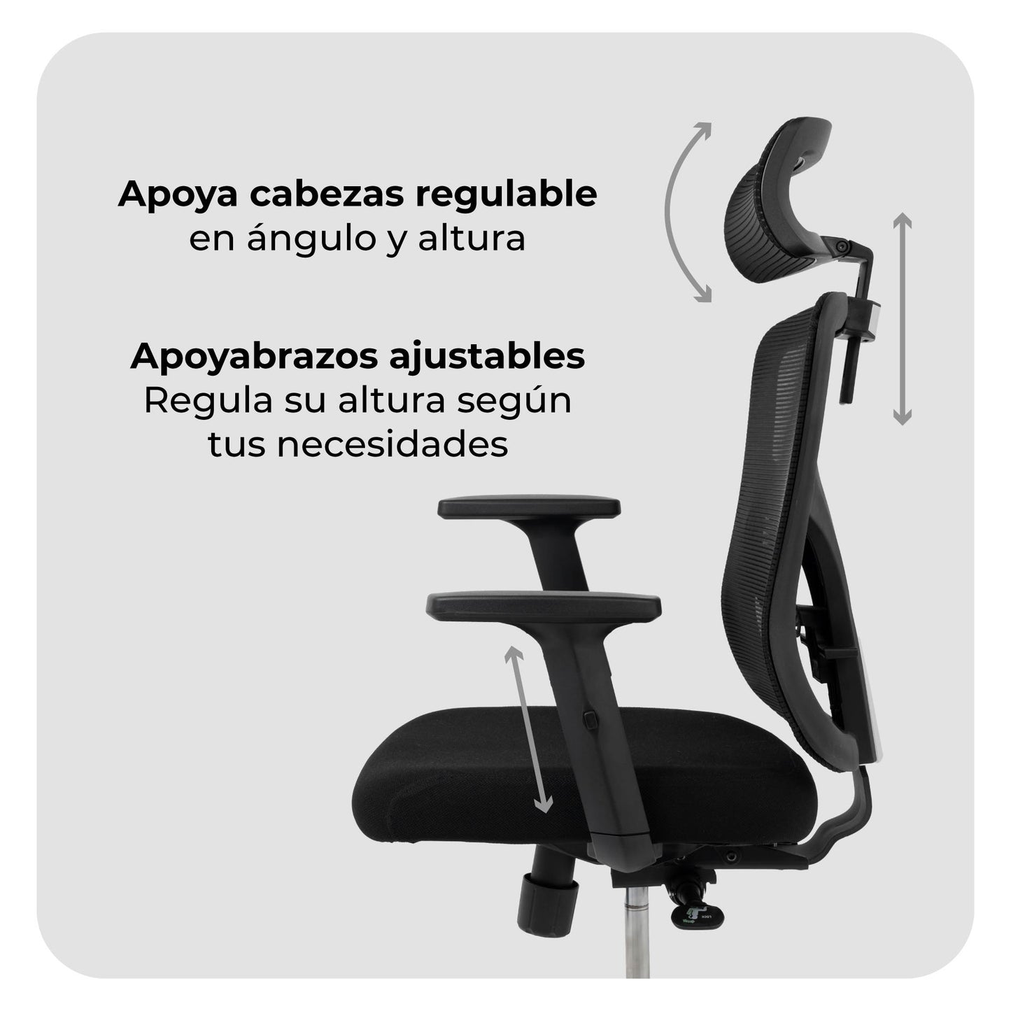 Silla de Escritorio Ergonómica Ankara Silver