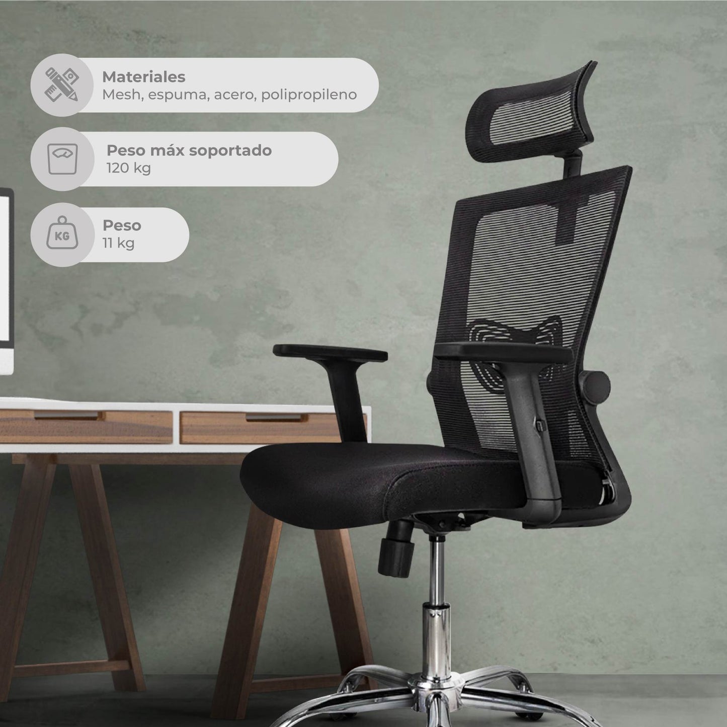 Silla de Escritorio Ergonómica Delphi