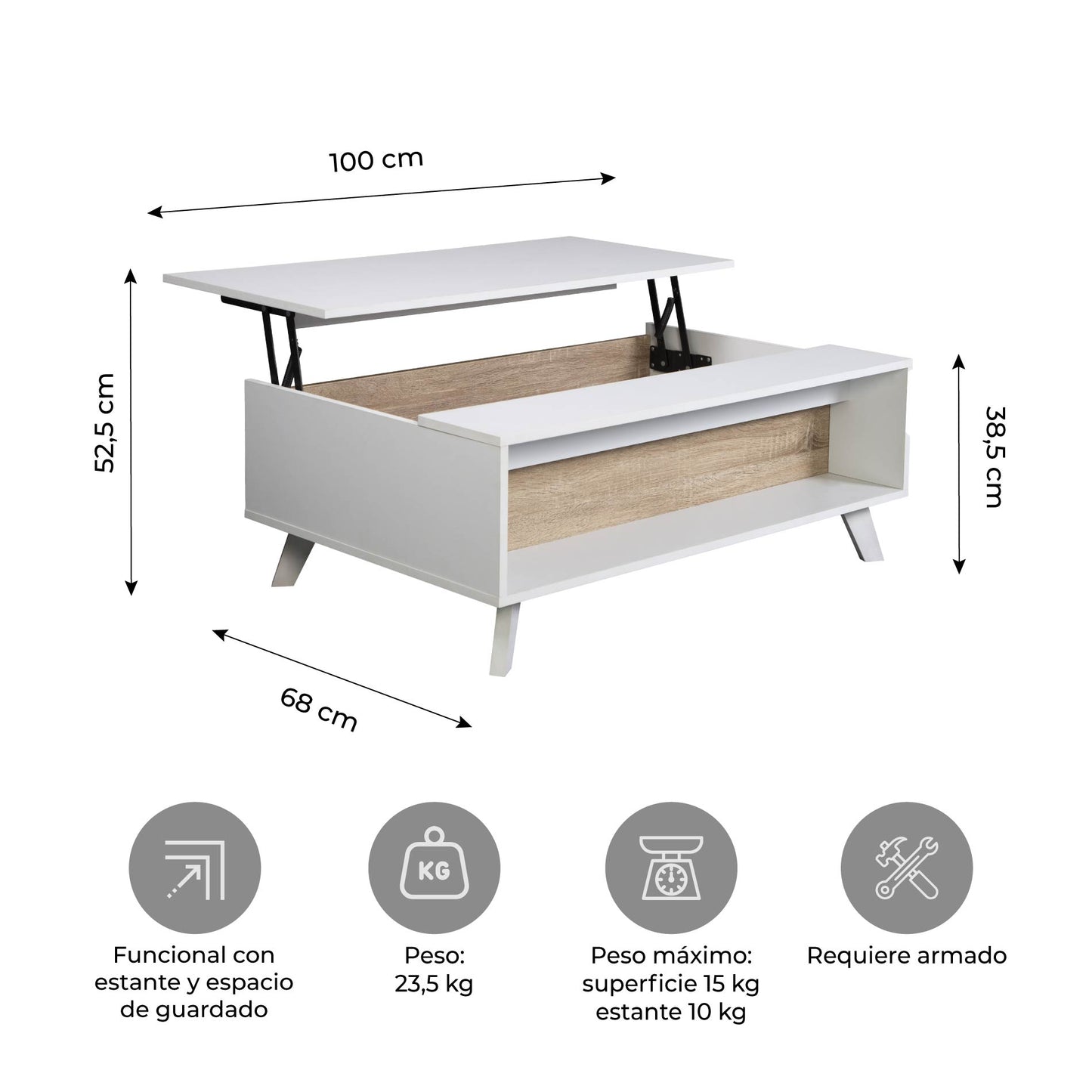 Mesa Ratona Elevable Aloria