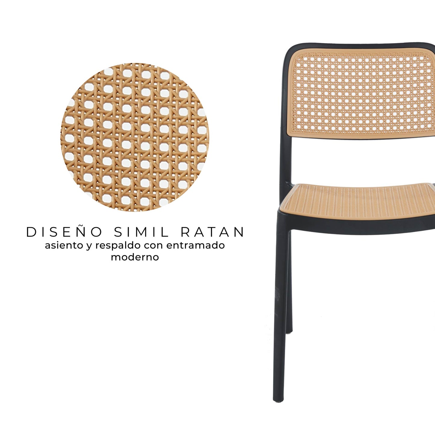 Silla de Comedor Batanga Símil Ratán