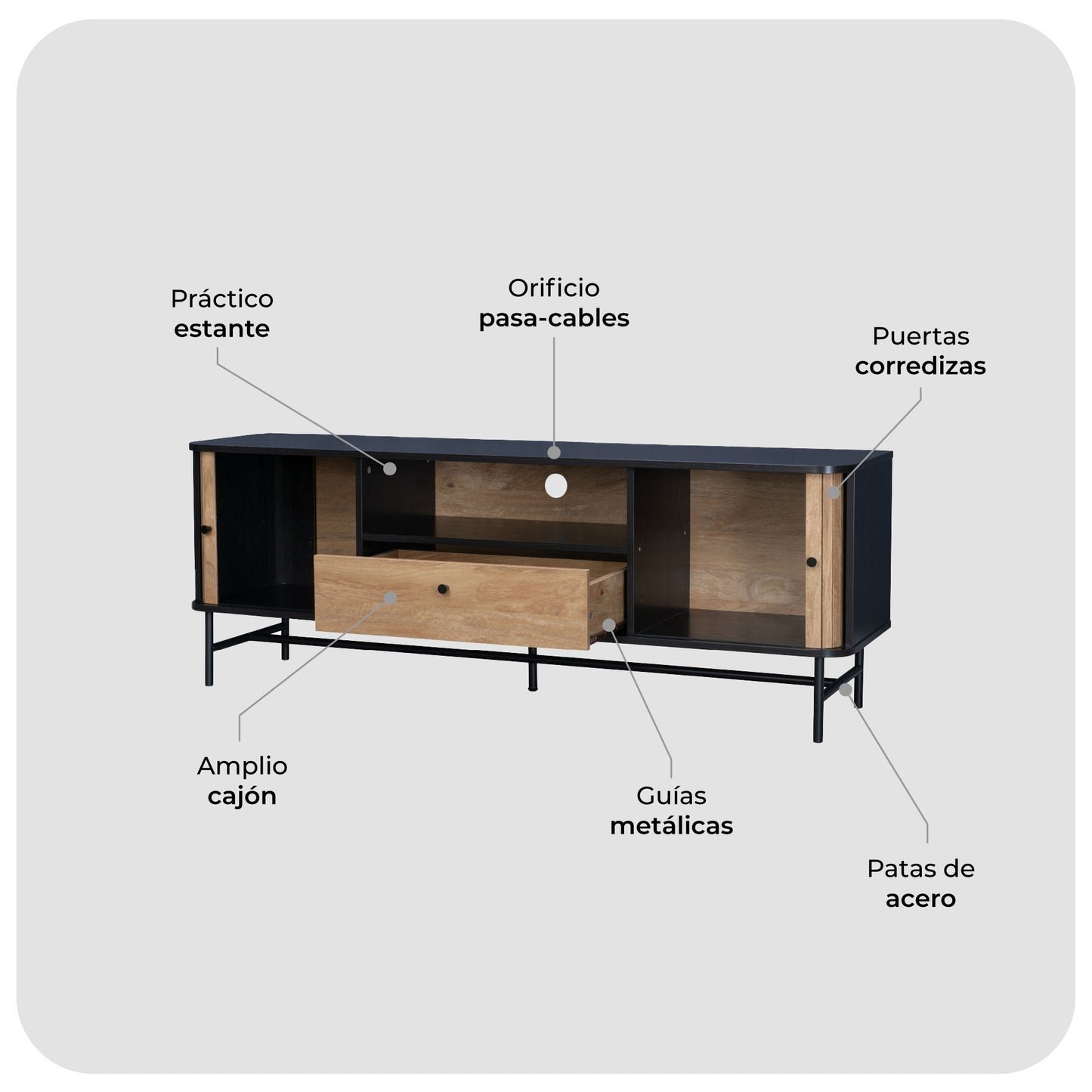 Rack de TV Charcoal