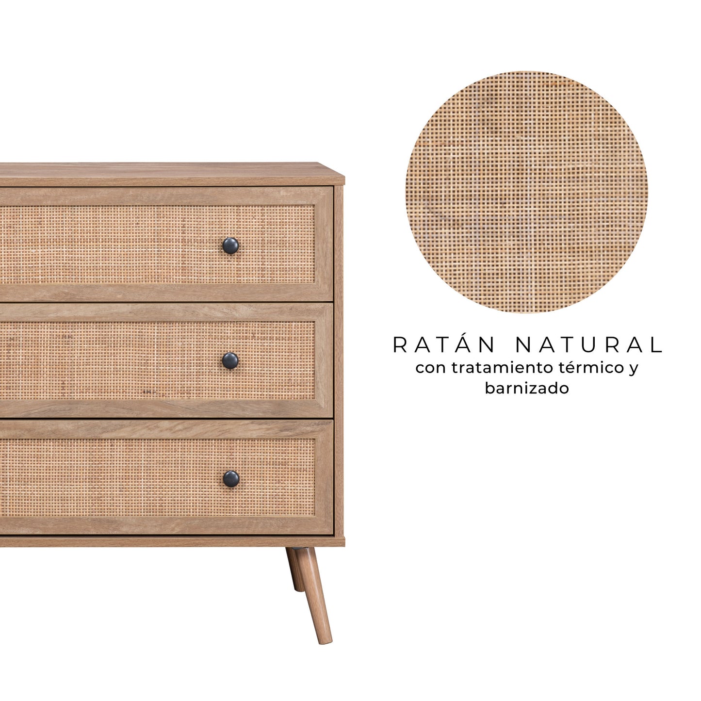 Cómoda Panabo de Rattan