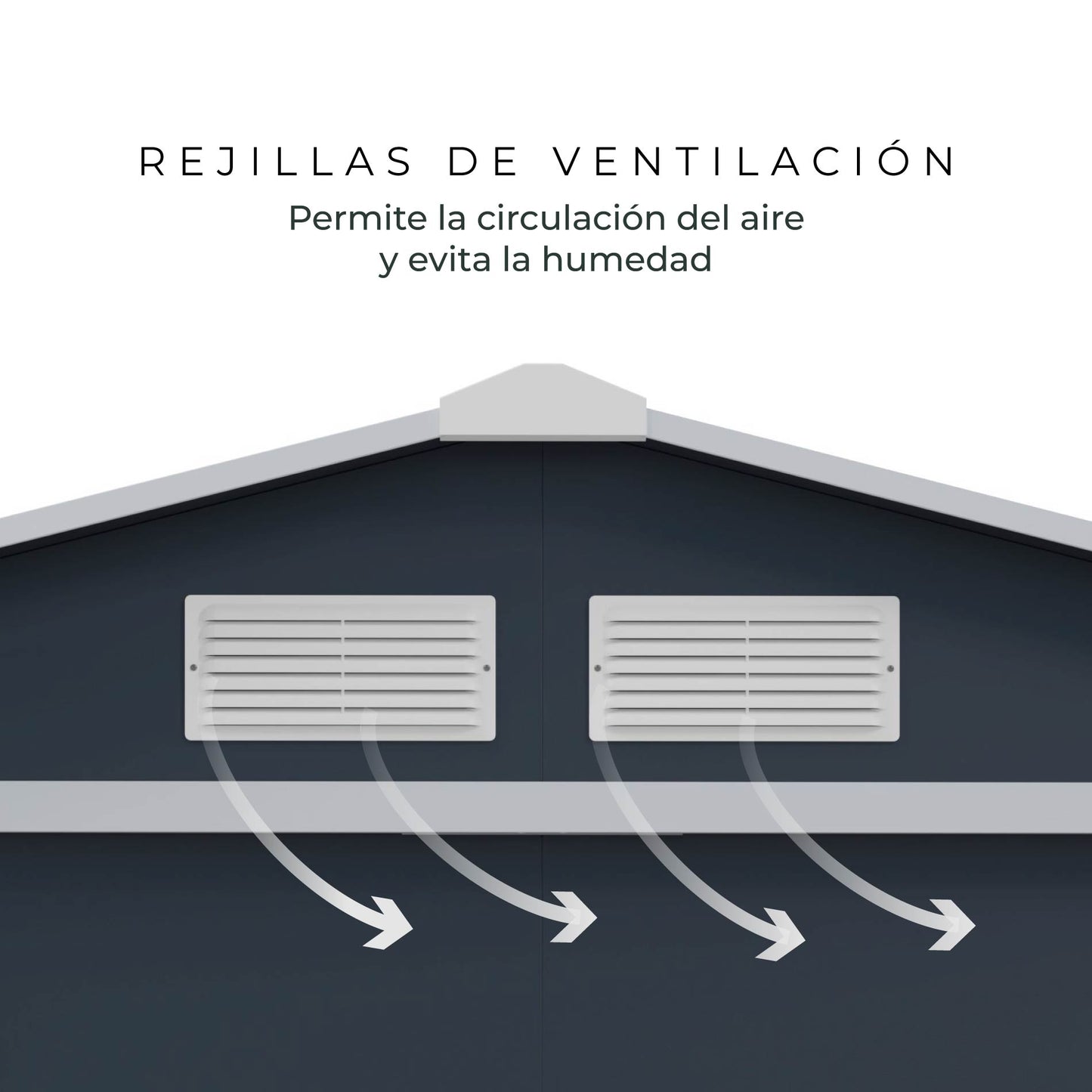 Cobertizo Armario Para Exterior Archer A 213x127x195 Cm Gris