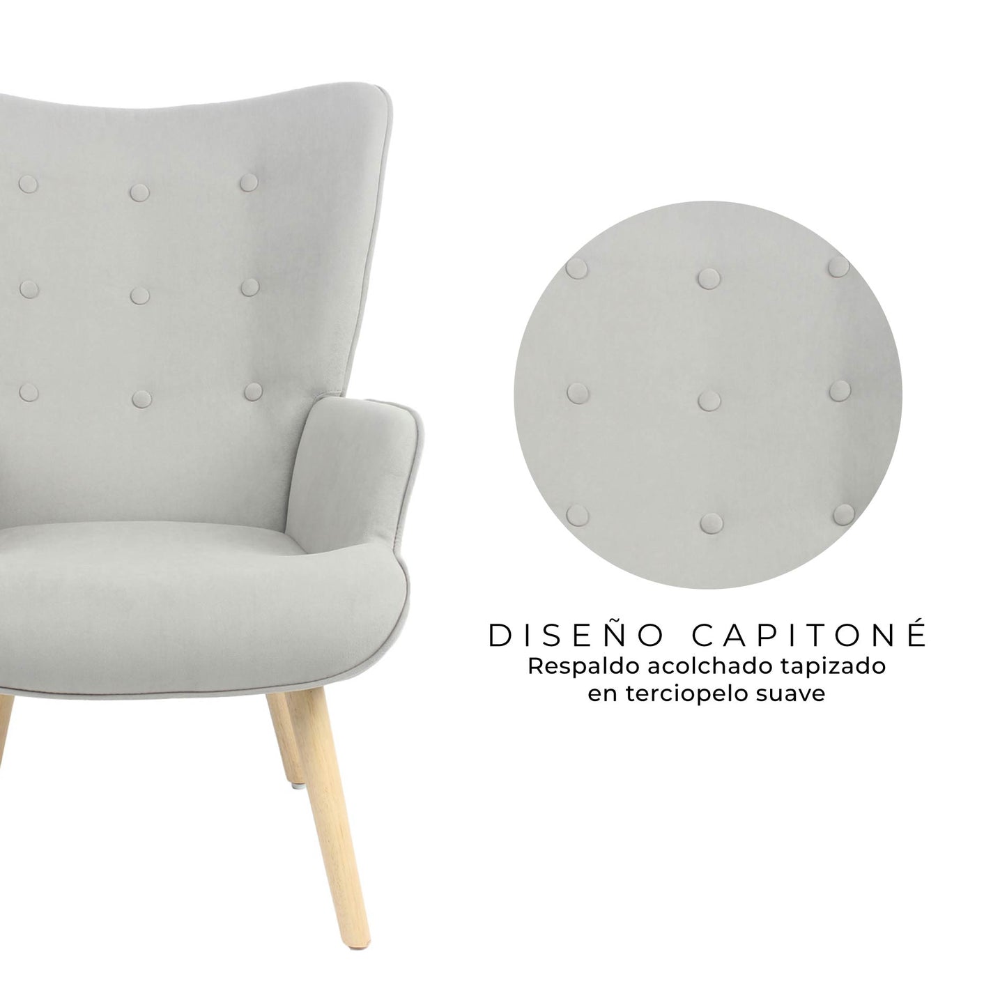 Sillón Individual Tarina Gris