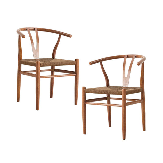 Set x2 Sillas de Comedor Makati Estilo Wishbone