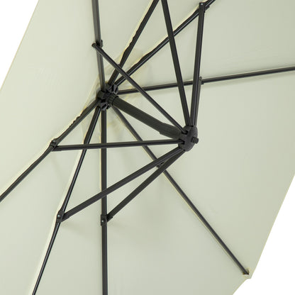 Sombrilla Lateral Con Base Beige