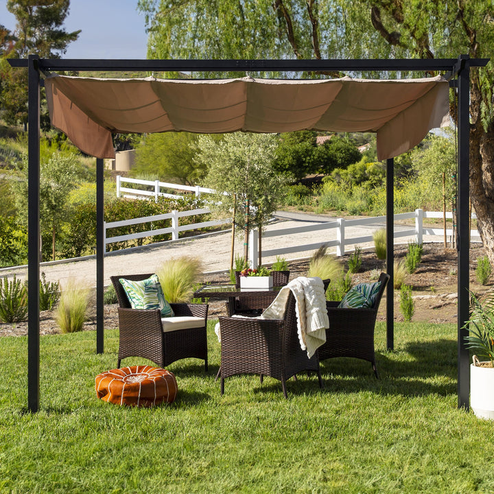 Pérgola White Shelter Retráctil 3x3