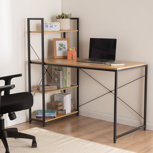 Escritorio Industrial con Estantería Lateral Desk-4