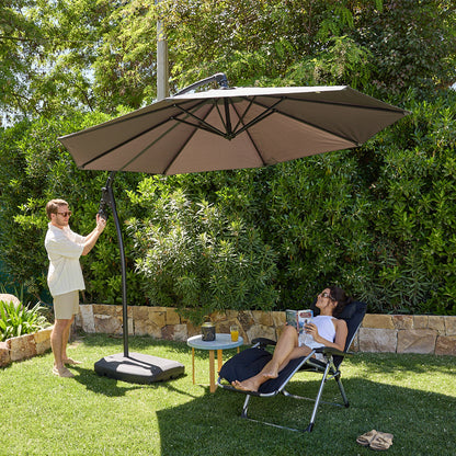 Sombrilla Lateral Con Base Grafito