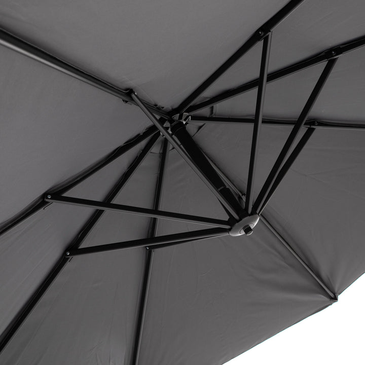 Sombrilla Lateral Con Base Grafito