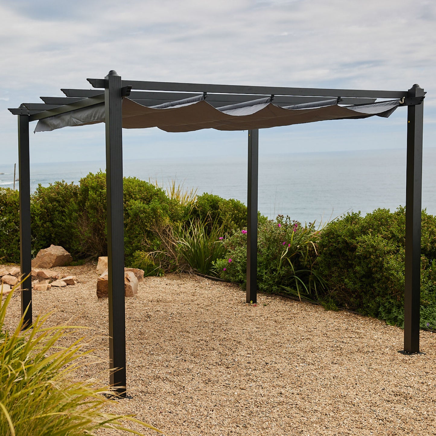 Pérgola Grey Shelter Retráctil 3x3