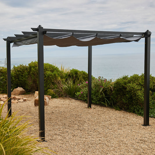 Pérgola Grey Shelter Retráctil 3x3
