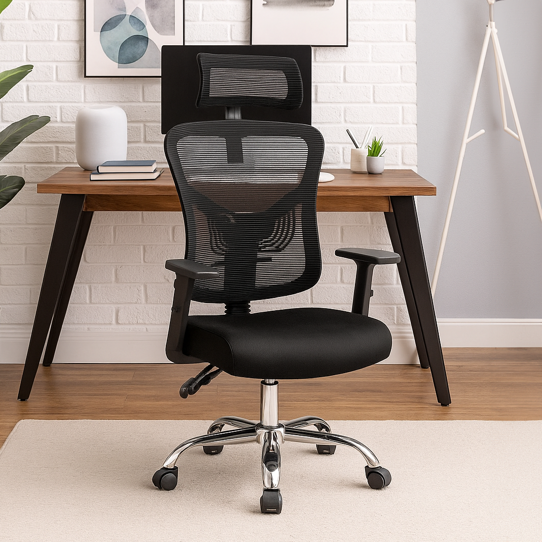 Silla de Escritorio Ergonómica Ankara Silver