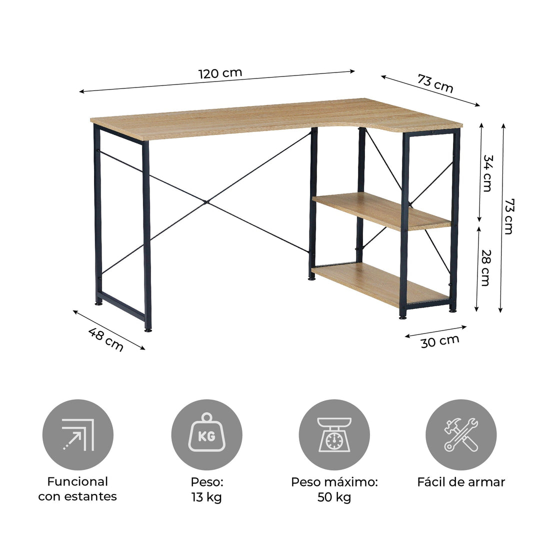 Escritorio con Estantes Desk-12