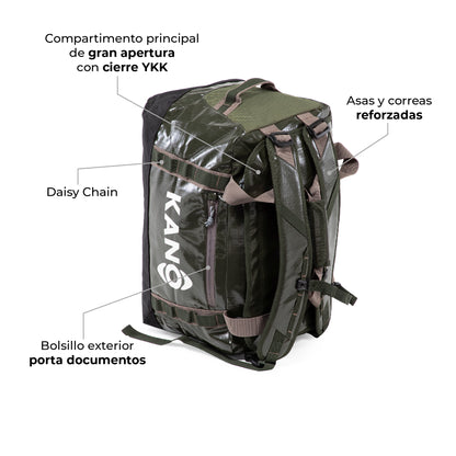 Bolso Mochila Impermeable 40L Darwin Verde