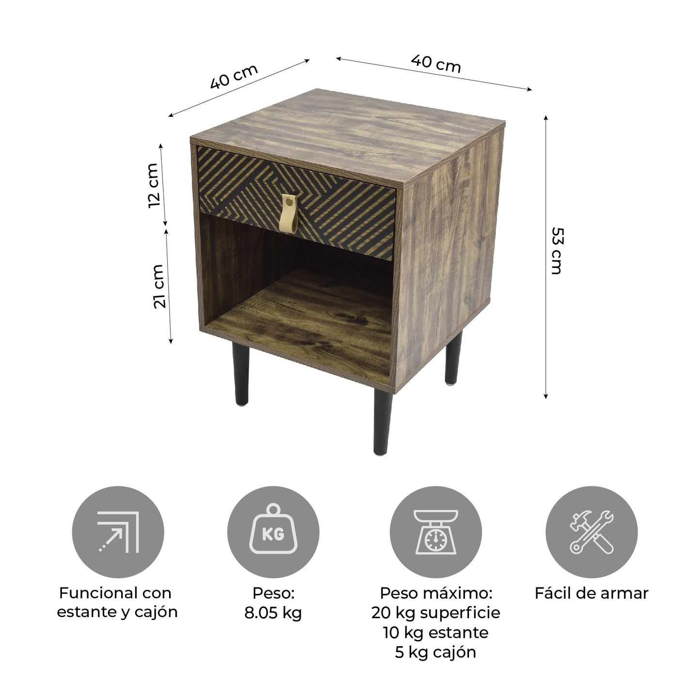 Mesa de Luz Moon Black