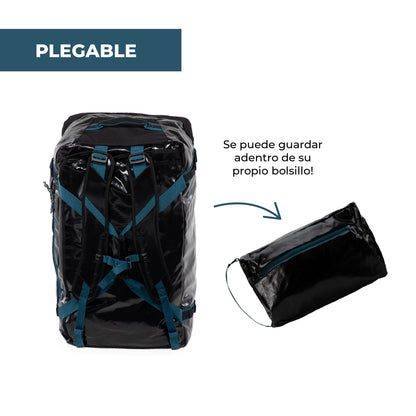 Bolso Mochila Impermeable 80L Roy Black