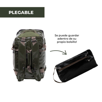 Bolso Mochila Impermeable 40L Darwin Verde