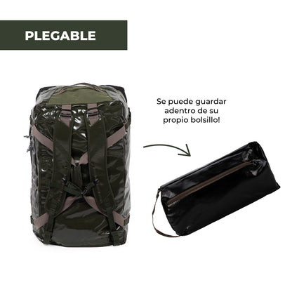 Bolso Mochila Impermeable 80L Roy Verde