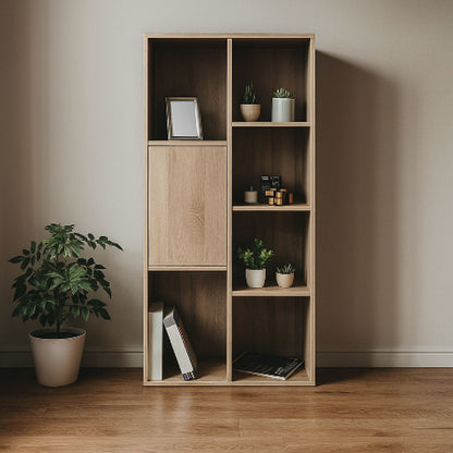 Biblioteca Estilo Madera Roble Tokio