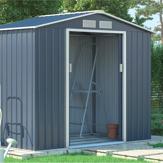 Cobertizo Armario Para Exterior Archer A 213x127x195 Cm Gris