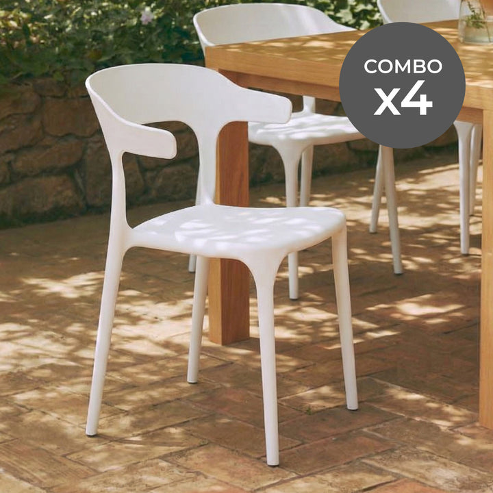 Set x 4 Sillas de Comedor Esparta con Protección UV