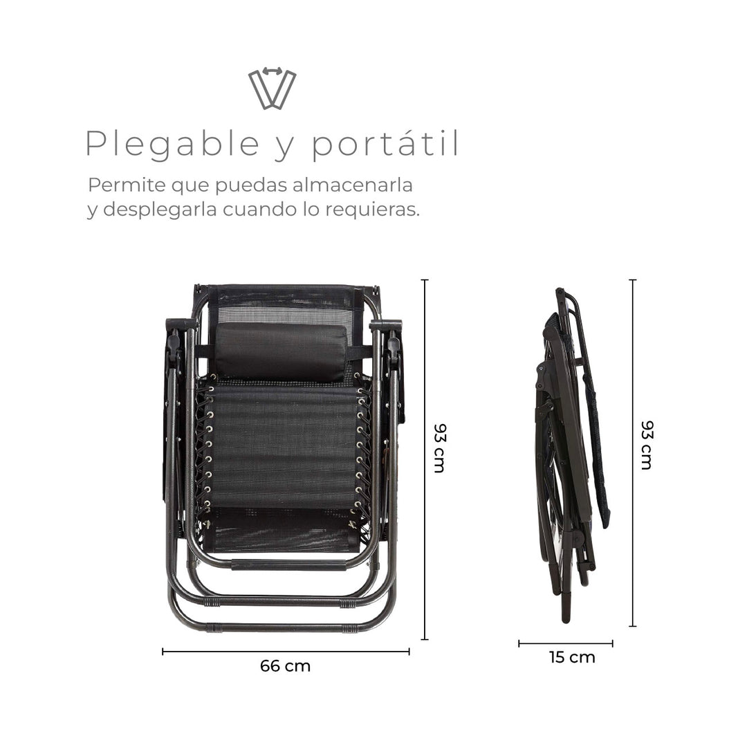 Reposera Zero Gravity con Techo Zen Canopy