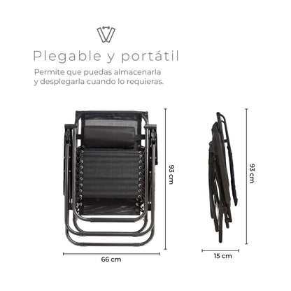 Reposera Zero Gravity con Techo Zen Canopy