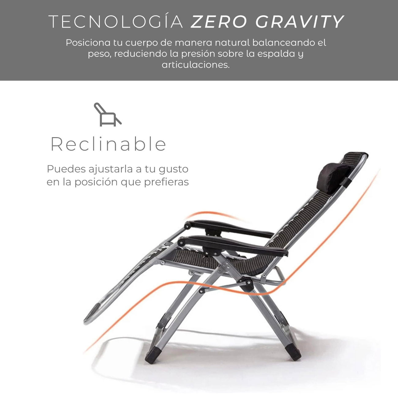 Reposera Zero Gravity  Zen Pro Acolchonada