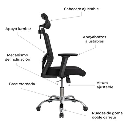 Silla de Escritorio Ergonómica Delphi