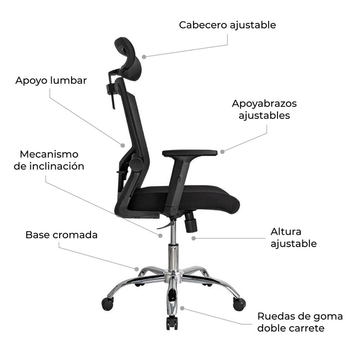 Silla de Escritorio Ergonómica Delphi