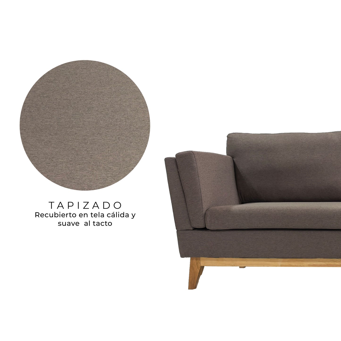 Sillón 3 Cuerpos en L Albano Marrón