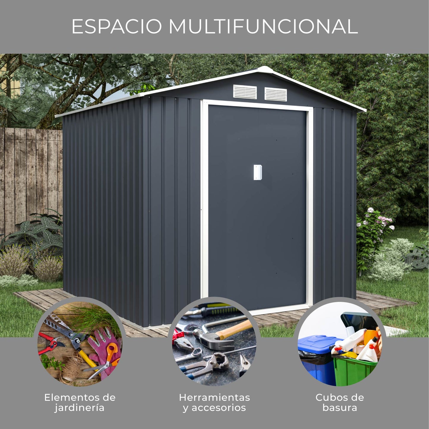 Cobertizo Armario Para Exterior Archer B 213x191x195 Cm