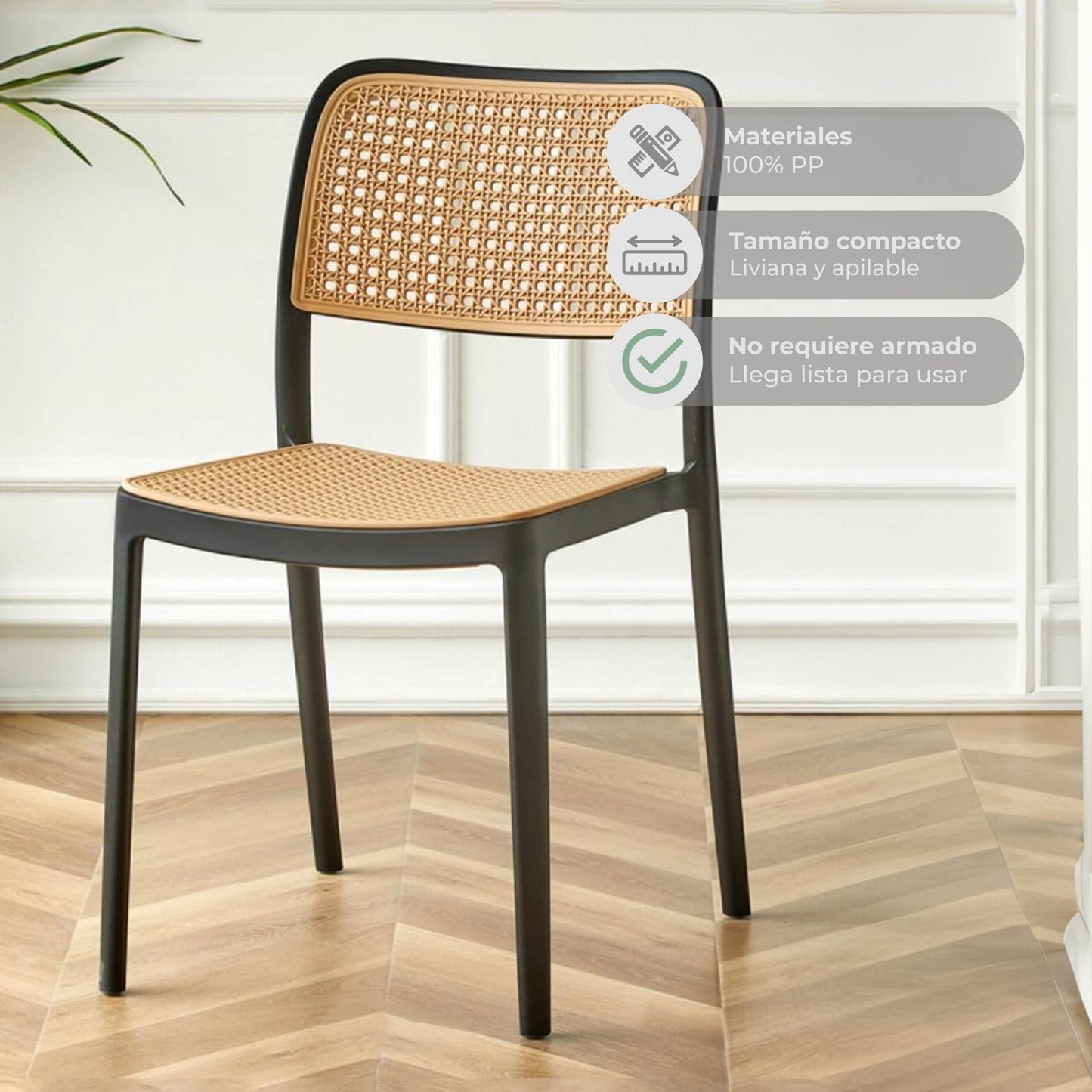 Silla de Comedor Batanga Símil Ratán