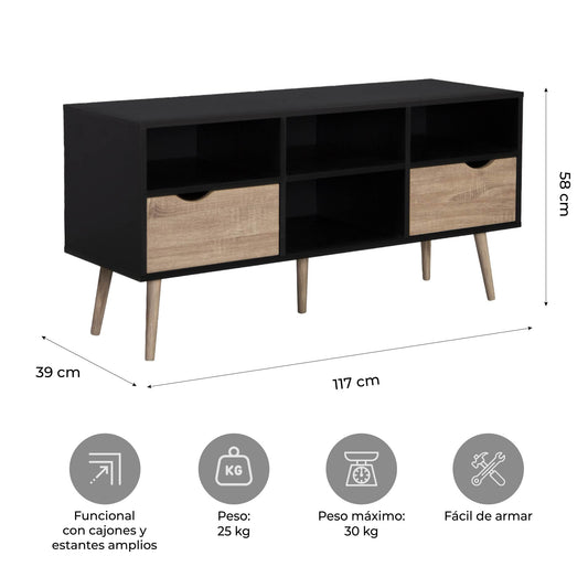 Rack de TV Bolonia Black