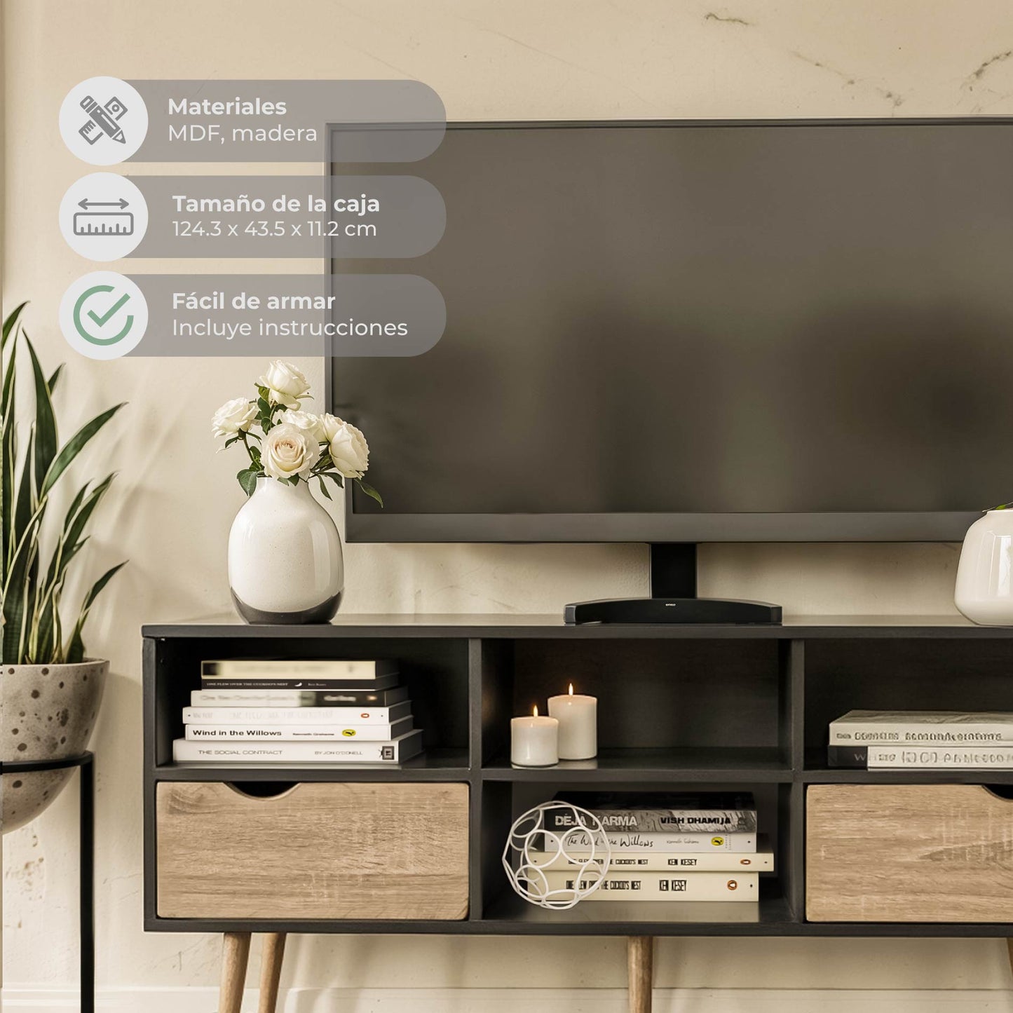 Rack de TV Bolonia Black