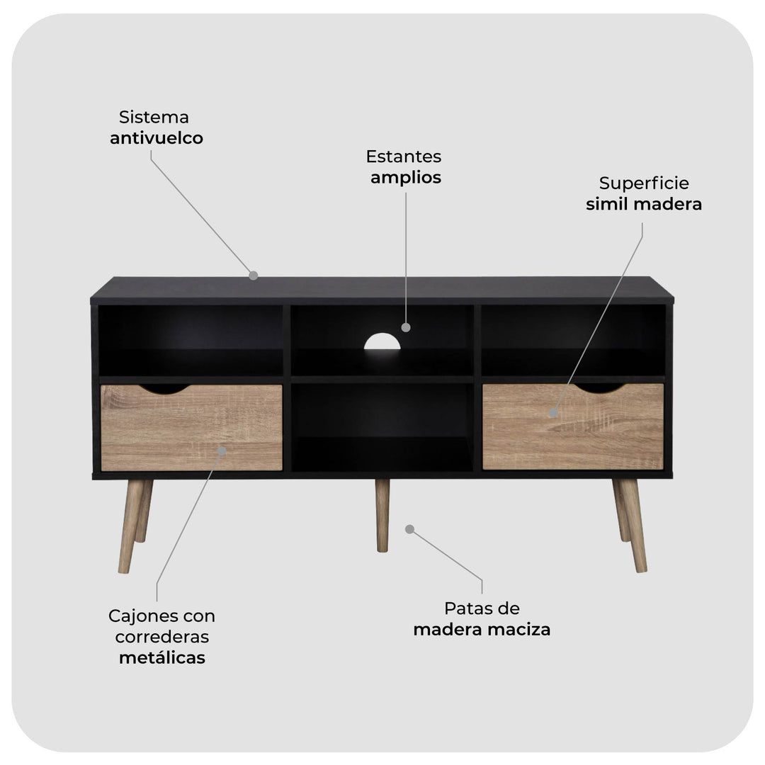 Rack de TV Bolonia Black