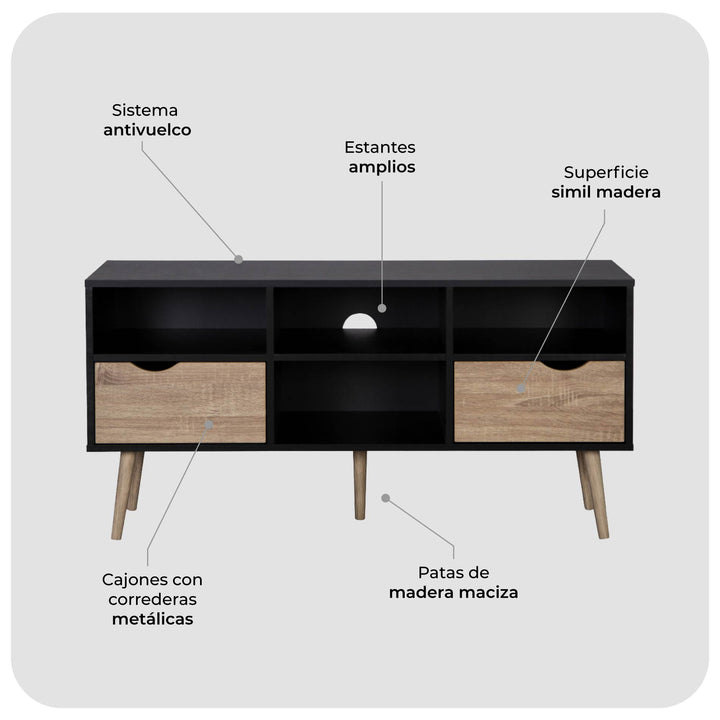 Rack de TV Bolonia Black