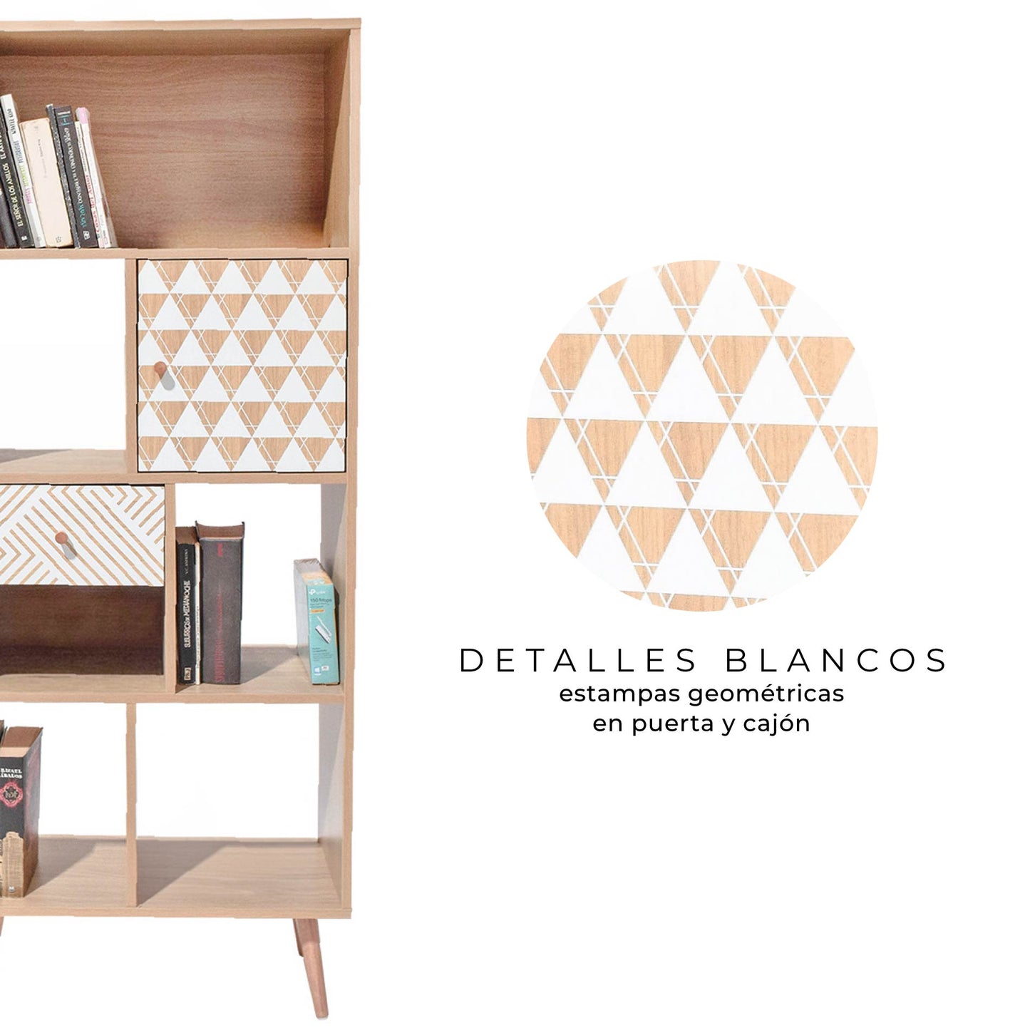 Biblioteca Bukler con Puerta y Cajón