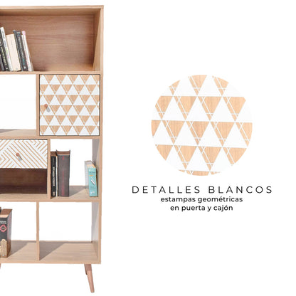 Biblioteca Bukler con Puerta y Cajón