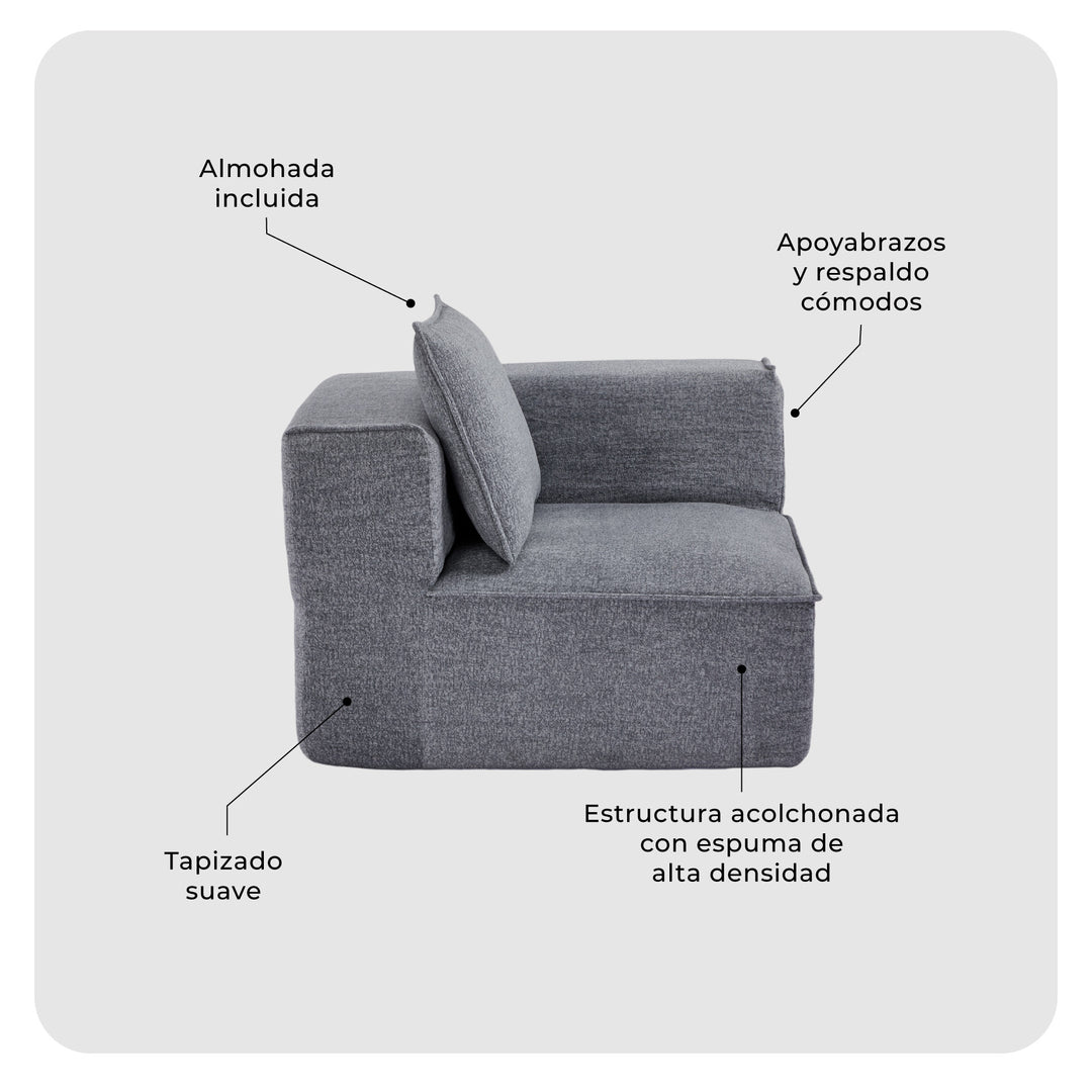 Módulo Esquinero Sillón Comprimido Kora