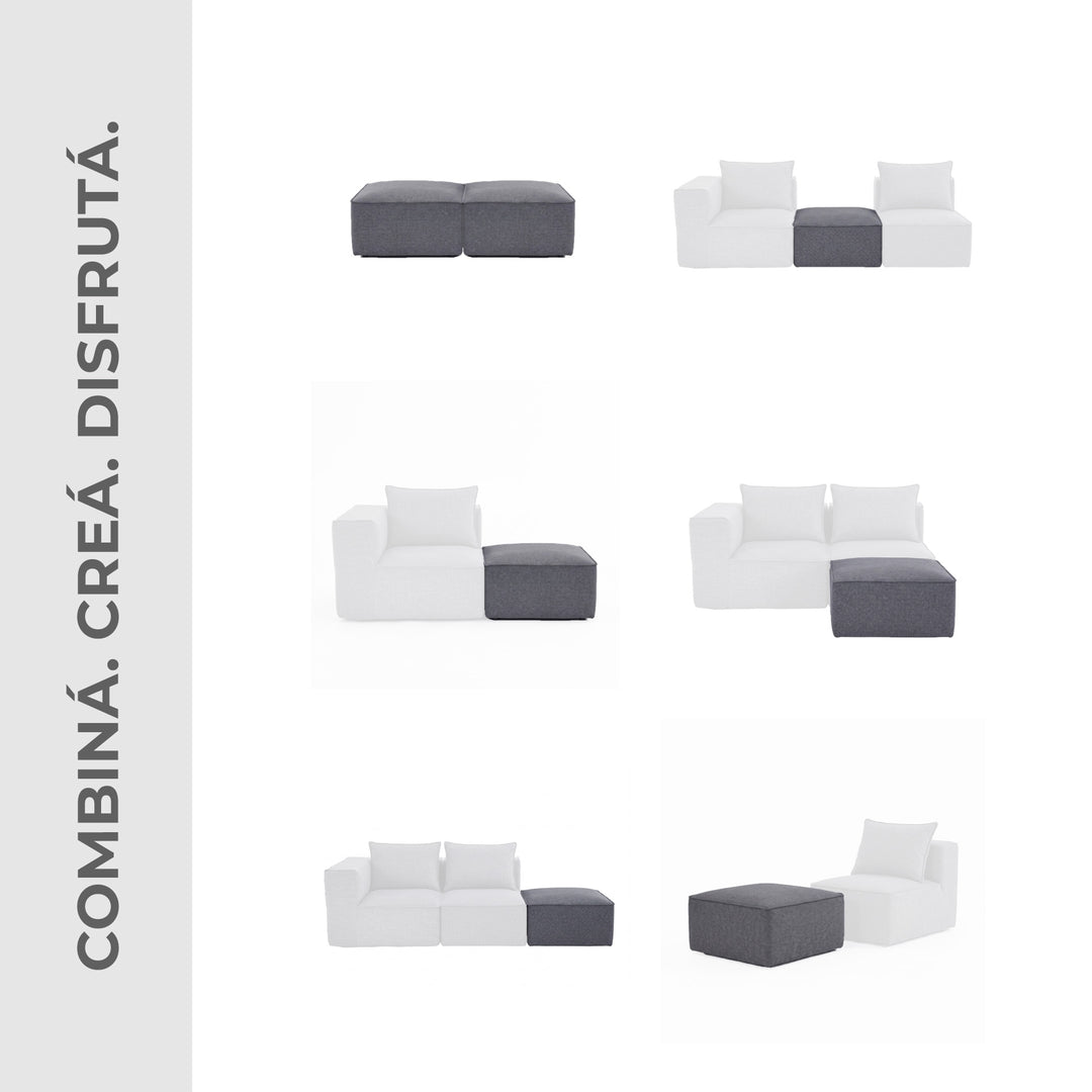 Módulo Otomano Sillón Comprimido Kora