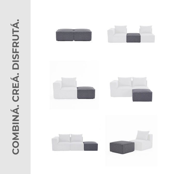 Módulo Otomano Sillón Comprimido Kora