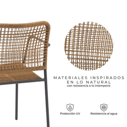 Set Exterior de Mesa y Sillas Luan