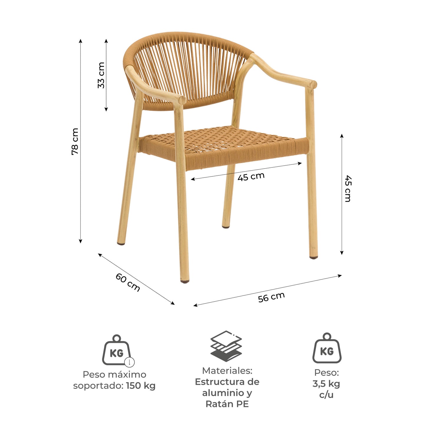 Silla de Exterior Makassar