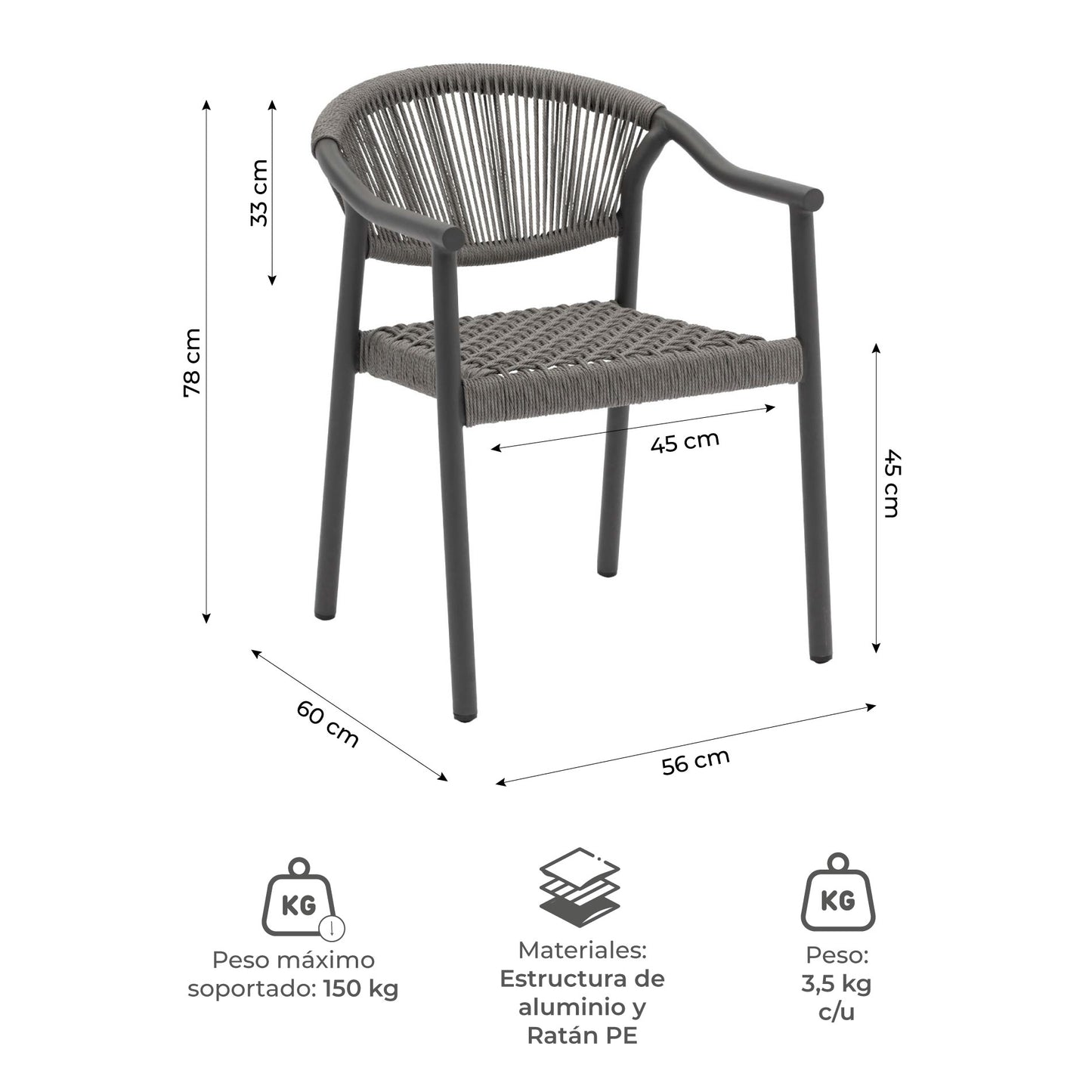 Silla de Exterior Makassar-M
