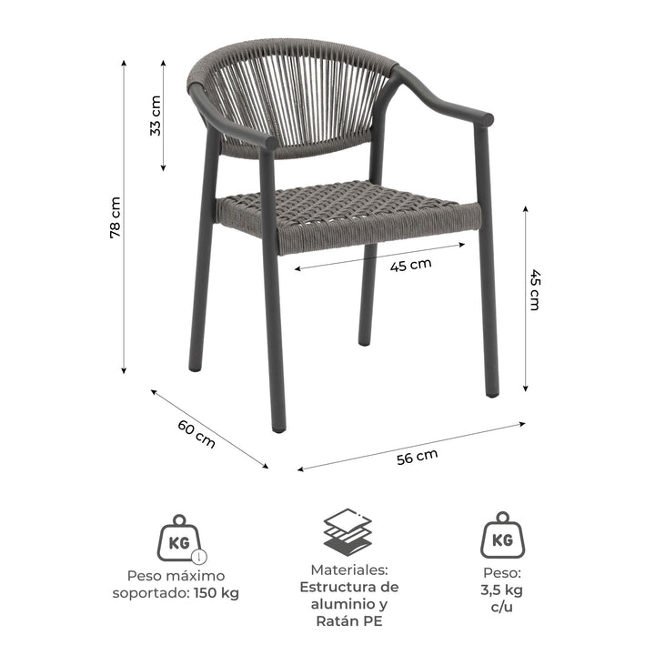 Silla de Exterior Makassar-M