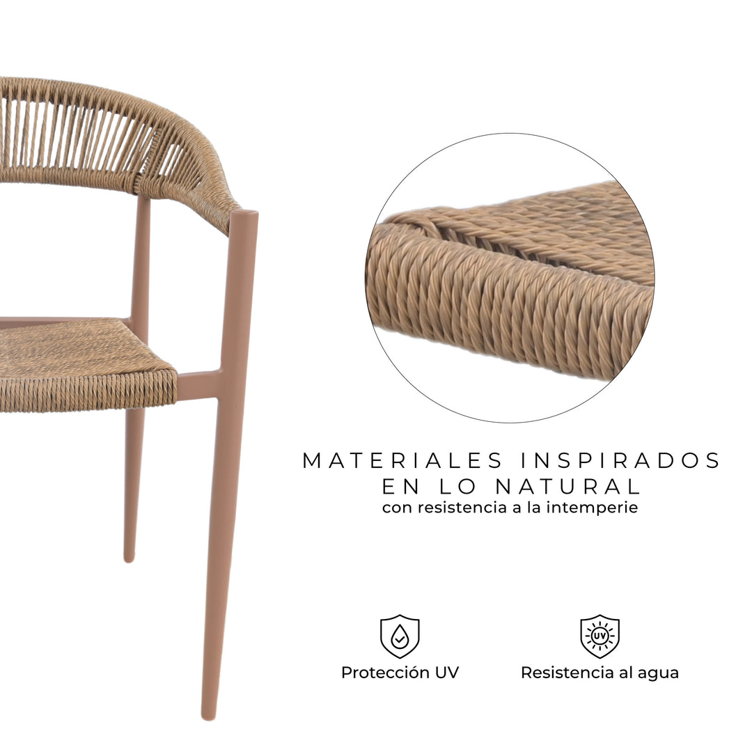 Silla de Exterior Malaki Marrón