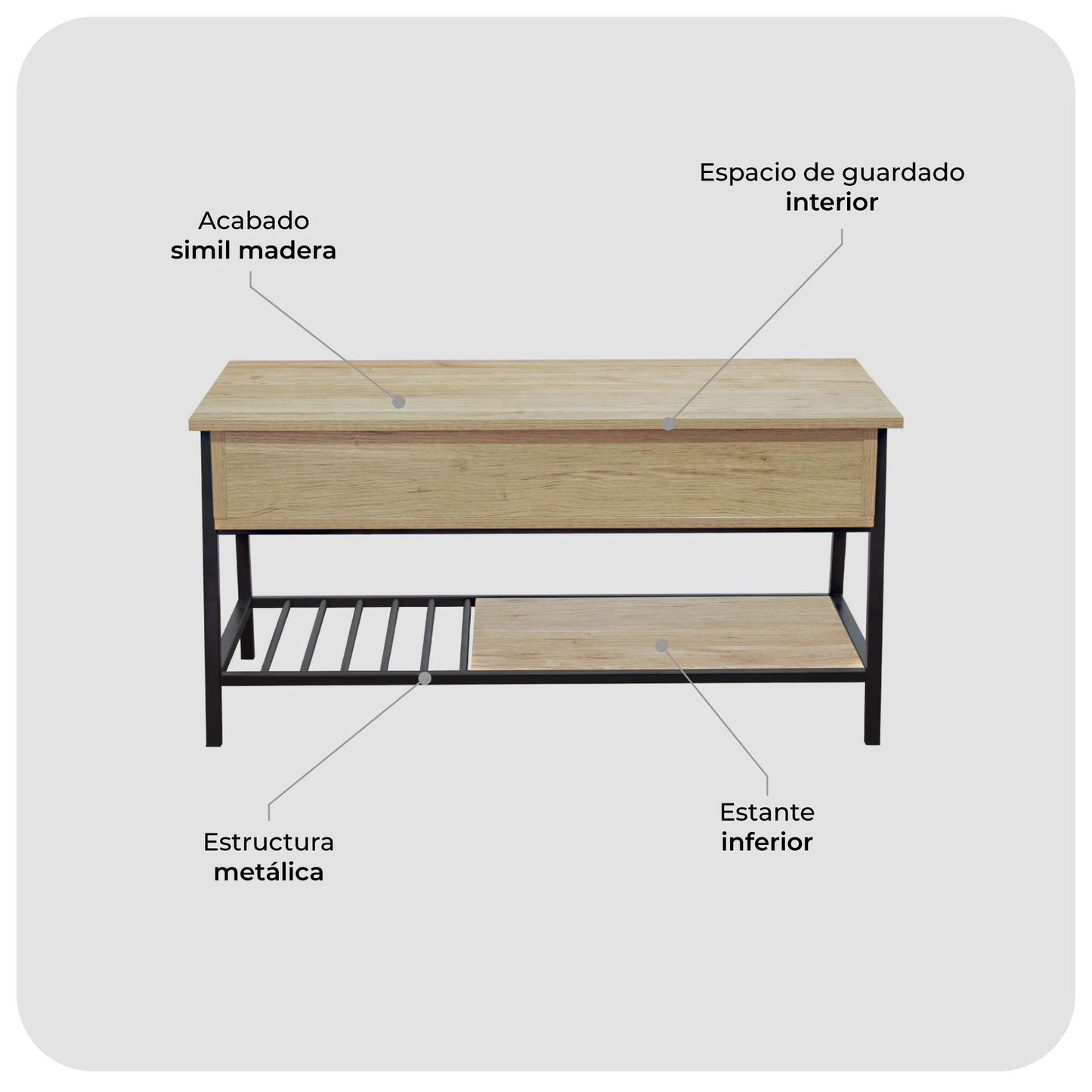 Mesa Ratona Elevable Metamorfia