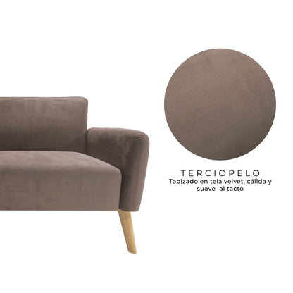 Sillón 2 Cuerpos Nemi Marrón